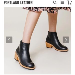 Portland Leather Ankle Bootie in Black
